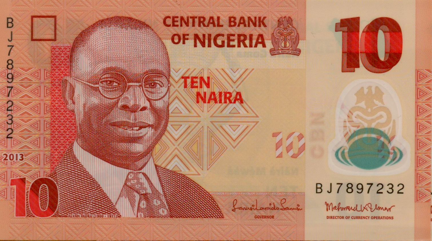 Nigeria 10 2013 UNC P-39/d